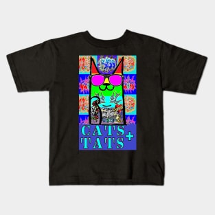 Cats and tats Rainbow 1 Kids T-Shirt